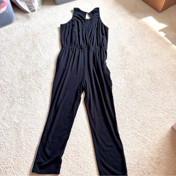 JUSTFAB Sleeveless Contrast Trim Blouson Jumpsuit —SZ. 3X - Picture 16 of 16